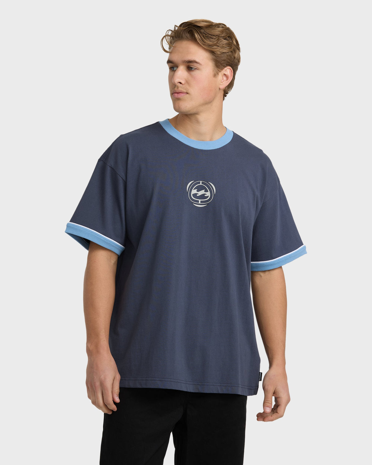 Spec Ringer Short Sleeve T-Shirt - Vintage Navy