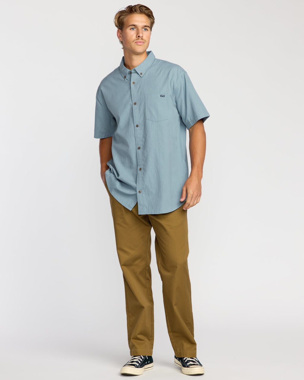 All Day Short Sleeve Shirt - Steel Blue