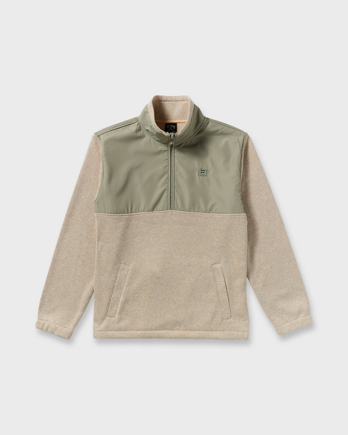 Boundary Blocked Mockneck Sweatshirt - Sand