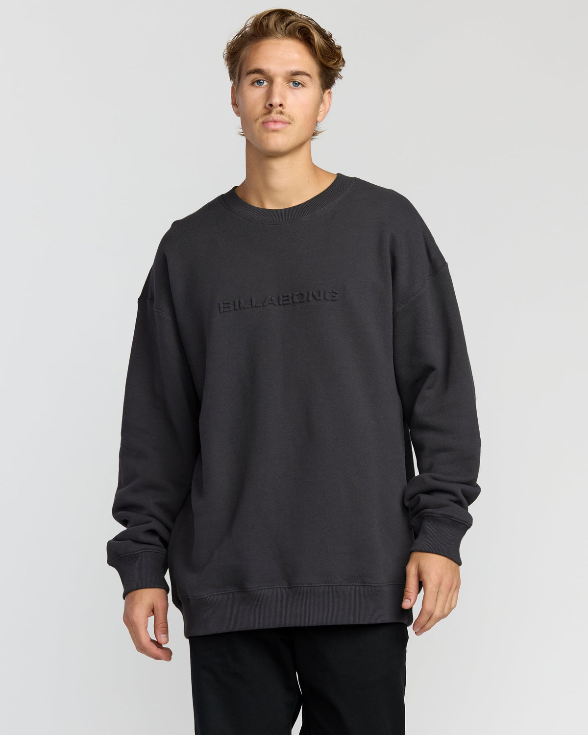 Iconic Emboss Crewneck Sweatshirt - Black