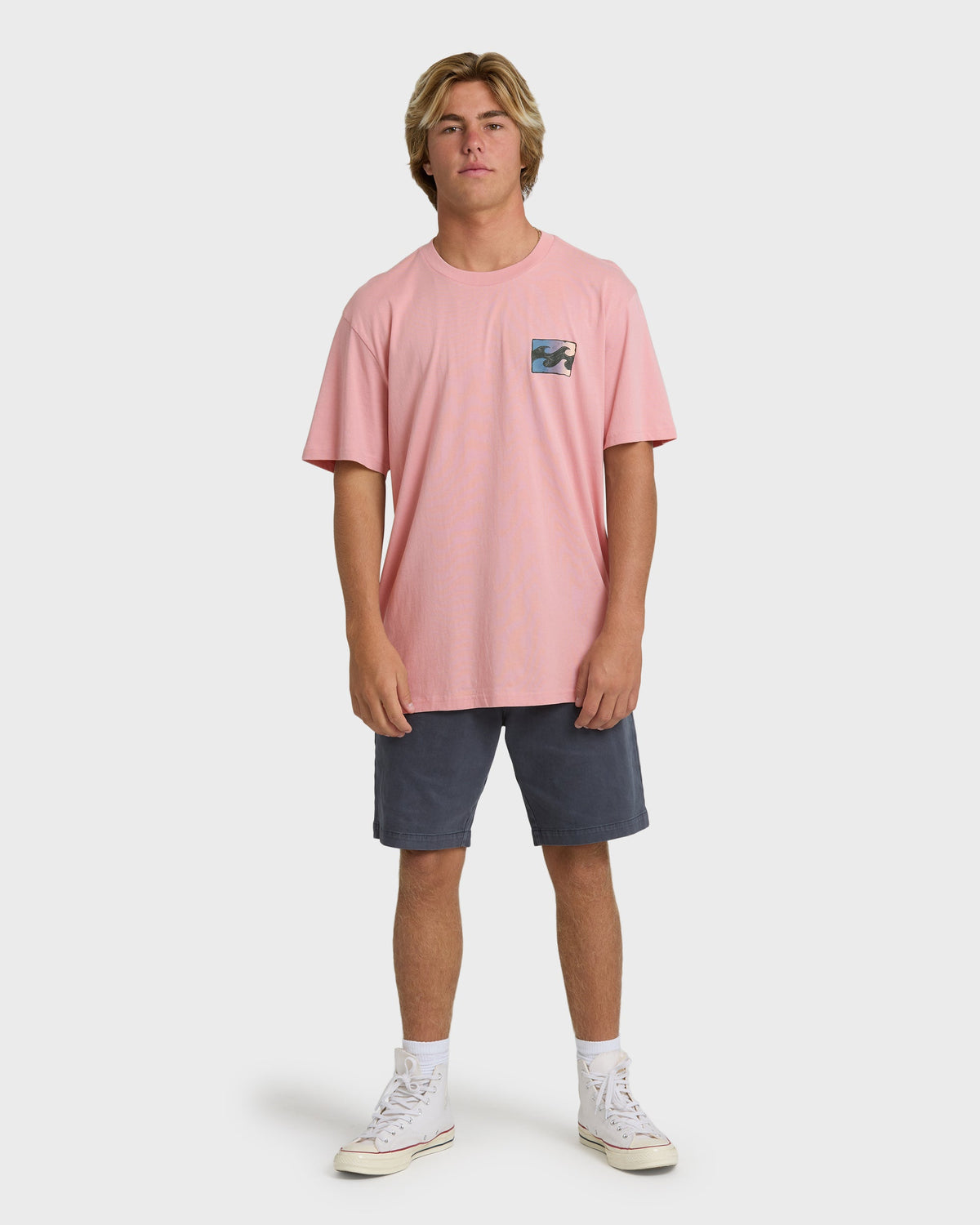 Crayon Wave Premium Short Sleeve T-Shirt - Vintage Pink