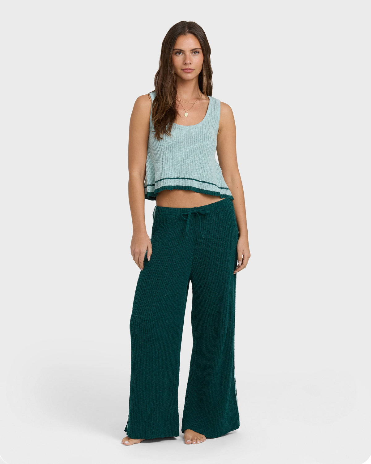 Summery Nights Sweaterpants - Spruce Green