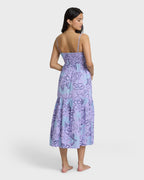 Tropical Daze Midi Dress - Twilight Blue