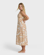 Tropic Breeze Midi Dress - Stone