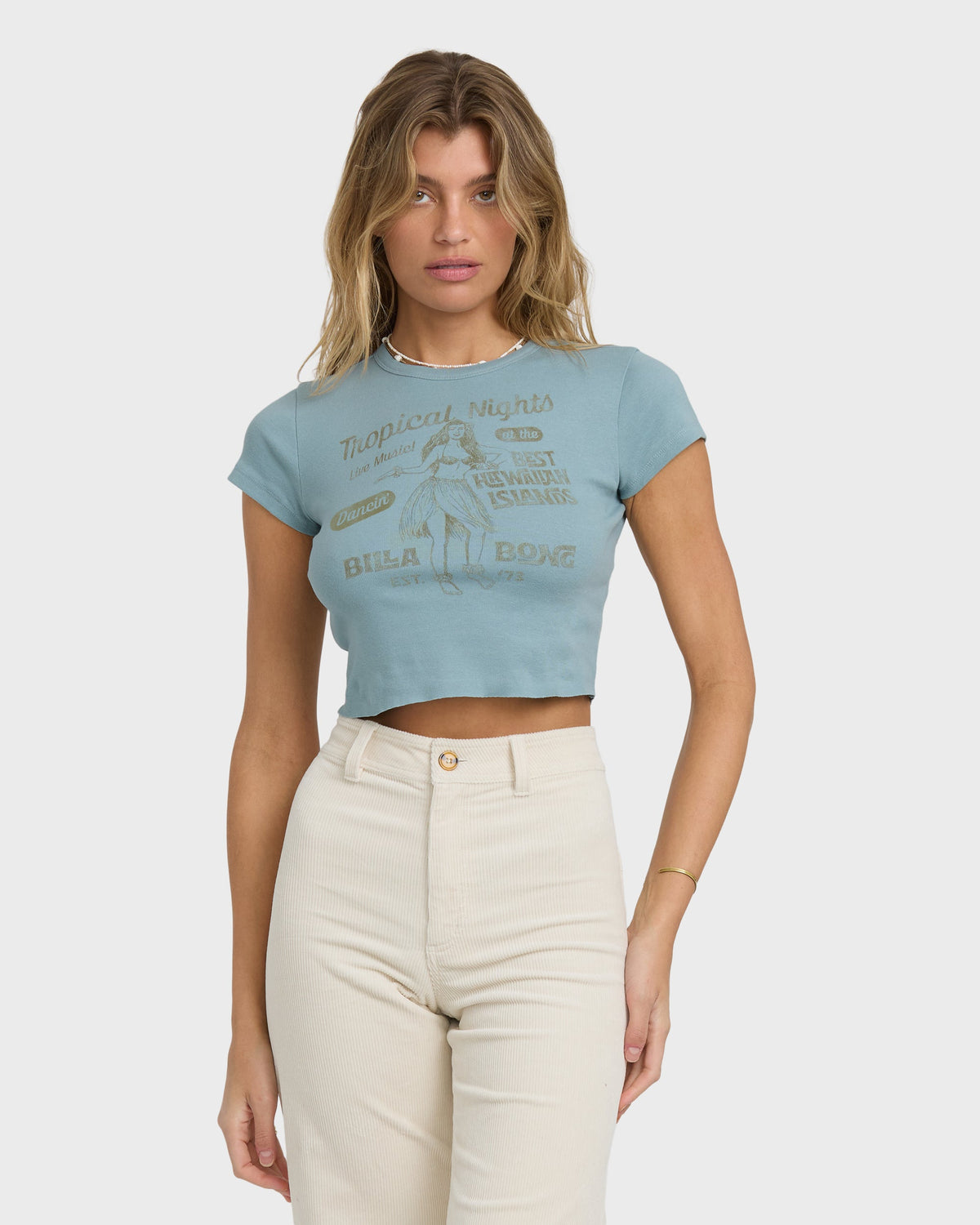Pretty Sweet Day Short Sleeve T-Shirt - Mineral Blue