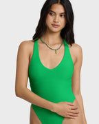 Tanlines Halter One-piece Swimsuit - Summer Green