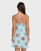 Tidal Crush Mini Dress - Clearwater