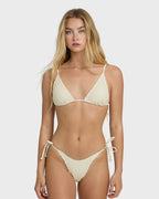 Twisted Tides Tie-side Dippi Skimpy Bikini Bottom - White Cap