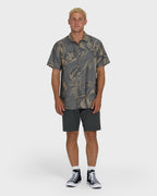 Sundays Lounge Short Sleeve Woven Shirt - Black
