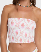 Keep It Simple Shell Ya Later Tube Top - Salt Crystal