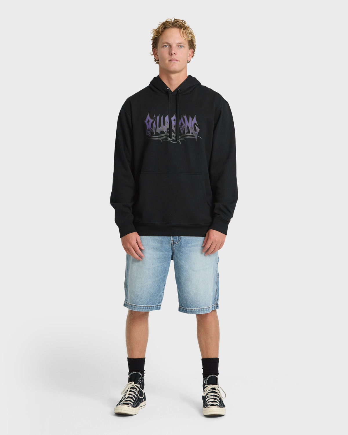Tribal Pullover Hoodie - Black