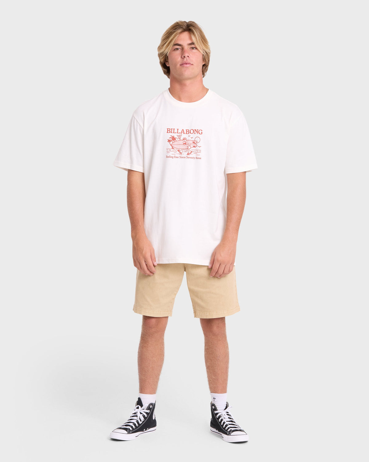 Twinny Premium Short Sleeve Knit T-Shirt - Off White