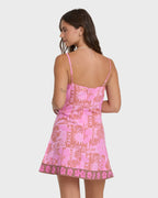 Fresh Daze Mini Border Mini Dress - Party Pink