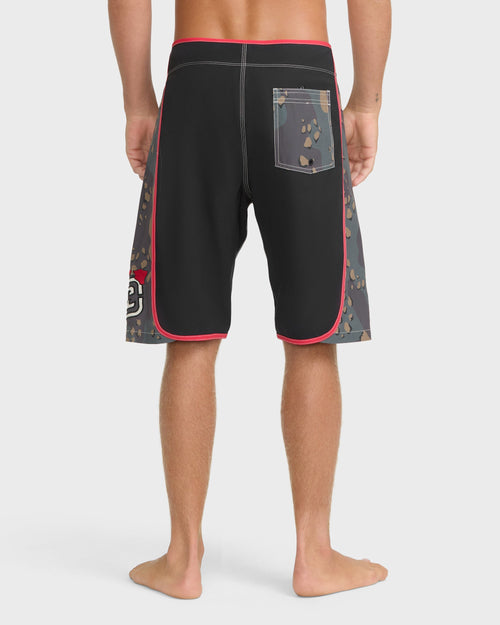 73 Long Bong Hawaii Pro 21 Boardshorts - Black